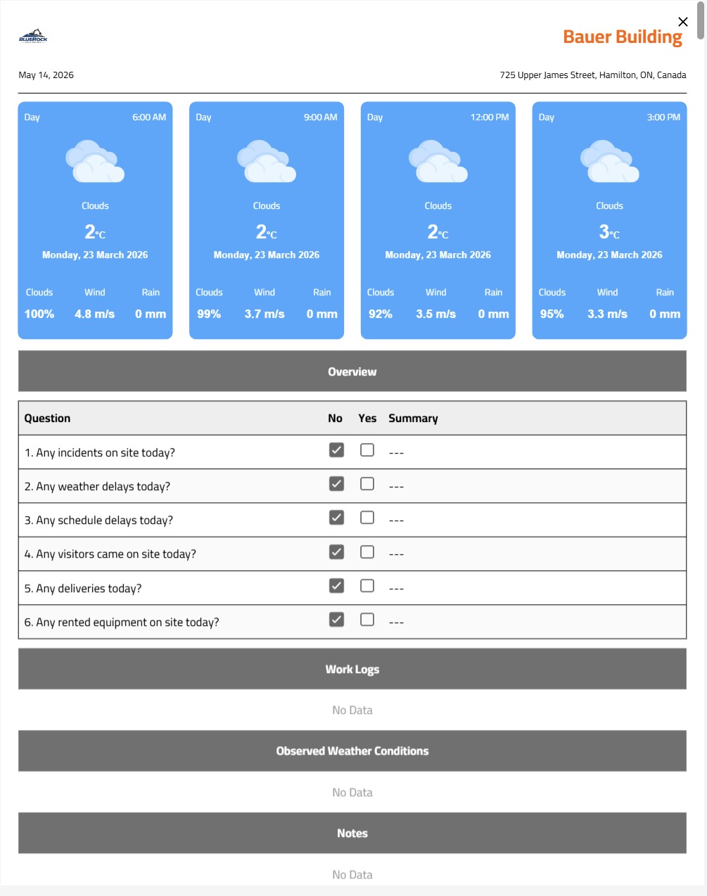 Sync app interface